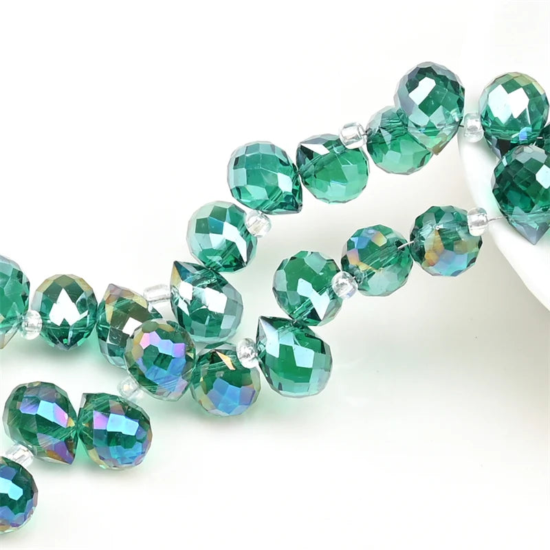 Austria AB Color Crystal Strawberry Beads 10*8mm Shiny Faceted Glass Beads