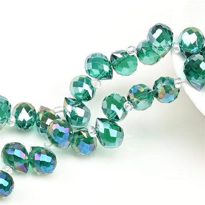 Austria AB Color Crystal Strawberry Beads 10*8mm Shiny Faceted Glass Beads