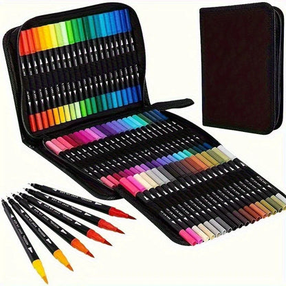 Vibrant Double-Ended Watercolor Markers – Art Set for Drawing & Crafts