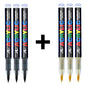 3Pcs Acrylic White Marker Brush Pens