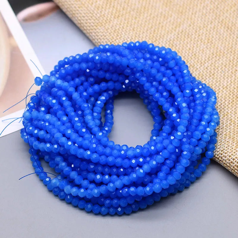 New 2 3 4mm Dyeing Rondelle Crystal Glass Beads