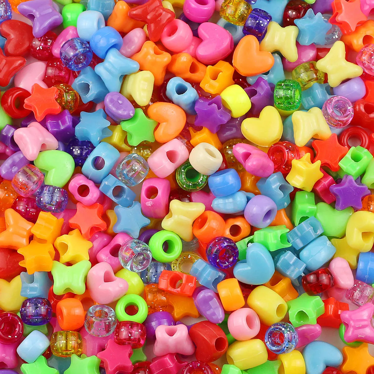 200-1200Pcs multi-colored Large Hole Pony Beads