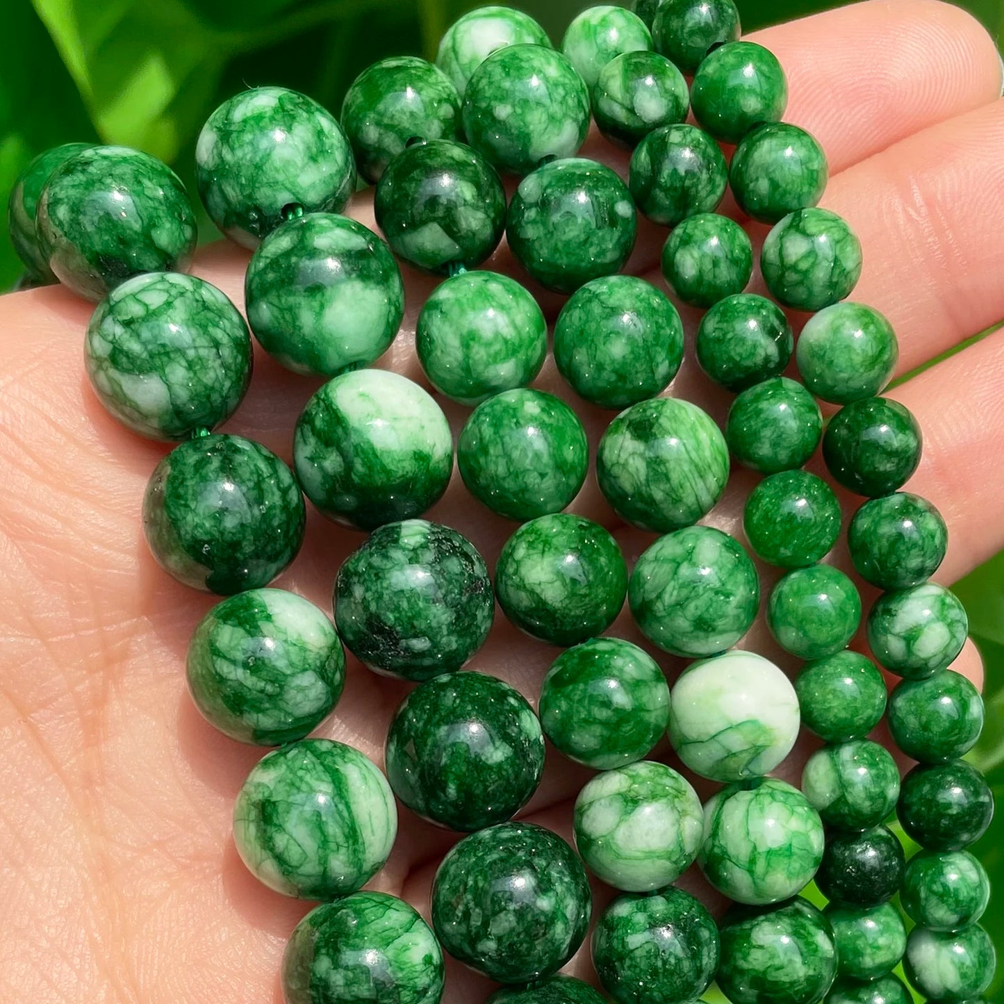 Natural Stone Dark Blue Chalcedony Jades Beads Round Loose Spacer Beads