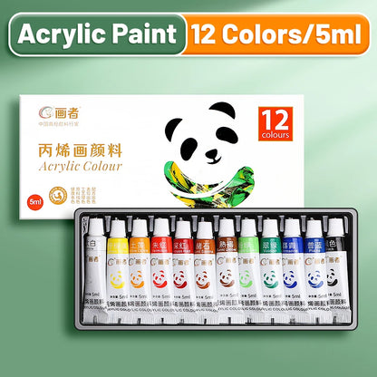 Acrylic Paint Set 12/18/24 Colors 5ml/0.17oz,Water-Proof
