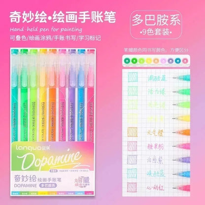 LANGUO 207/4 Colors Glitter Acrylic 0.5/1.0mm Gel Pen