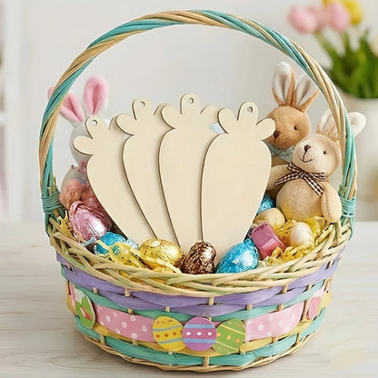 10pcs Easter Wooden Carrot Decoration Blank Wood Chips