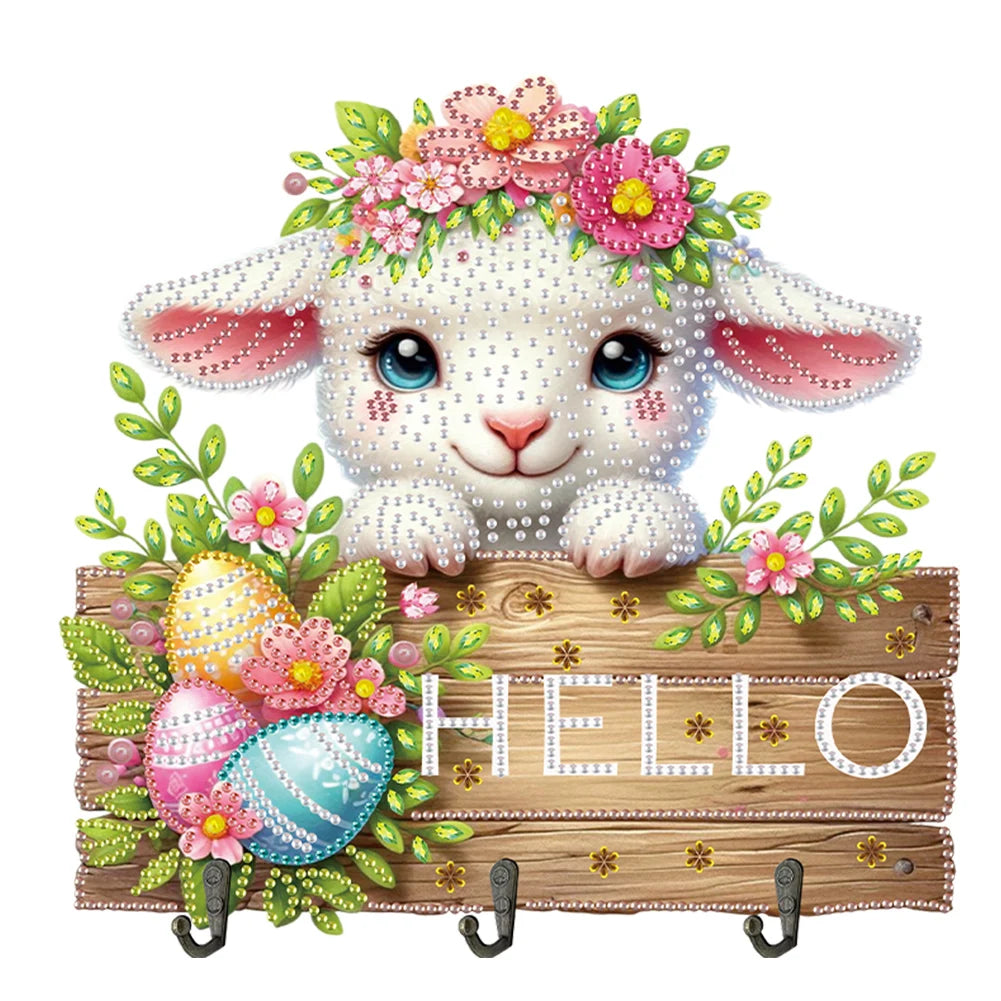 Easter Diamond Art Craft Wall Hooks