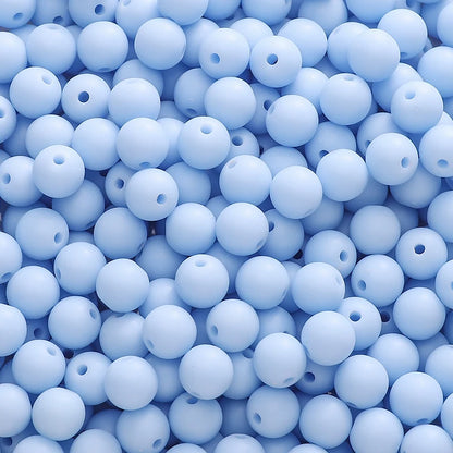 50-100pcs 8/10mm Acrylic Frosted Matte Round Beads Multi Color