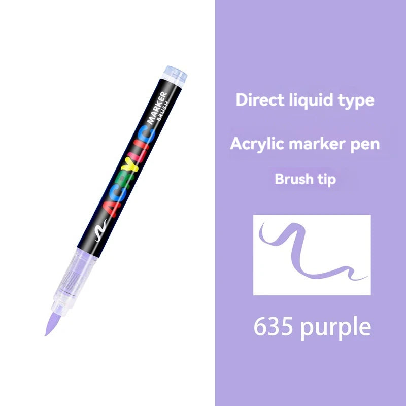 16 Colors Straight liquid Acrylic Paint Pen