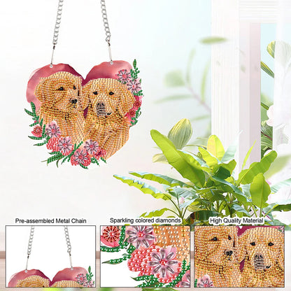 Valentines Day Love Puppy Diamond Art Pendant Kit
