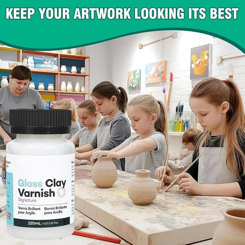 50/100ML Gloss Varnish For Air Dry Clay Glaze