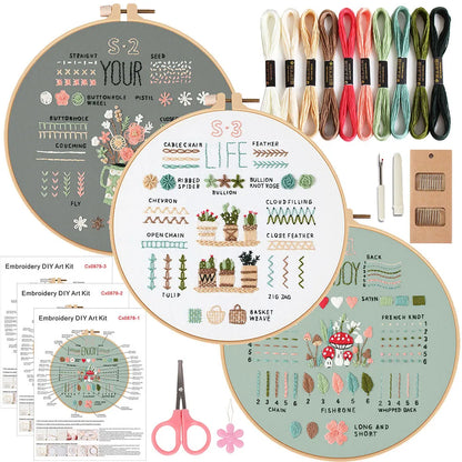 3/4pcs Embroidery Starter Kit for Diy Crafter