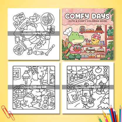 COMFY DAYS Bold-easy Patterns Coloring Book