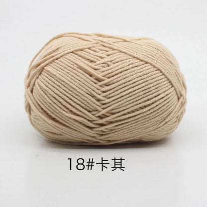 40-50g/Set 4ply Milk Cotton(80%) Knitting Yarn
