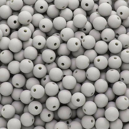 50-100pcs 8/10mm Acrylic Frosted Matte Round Beads Multi Color