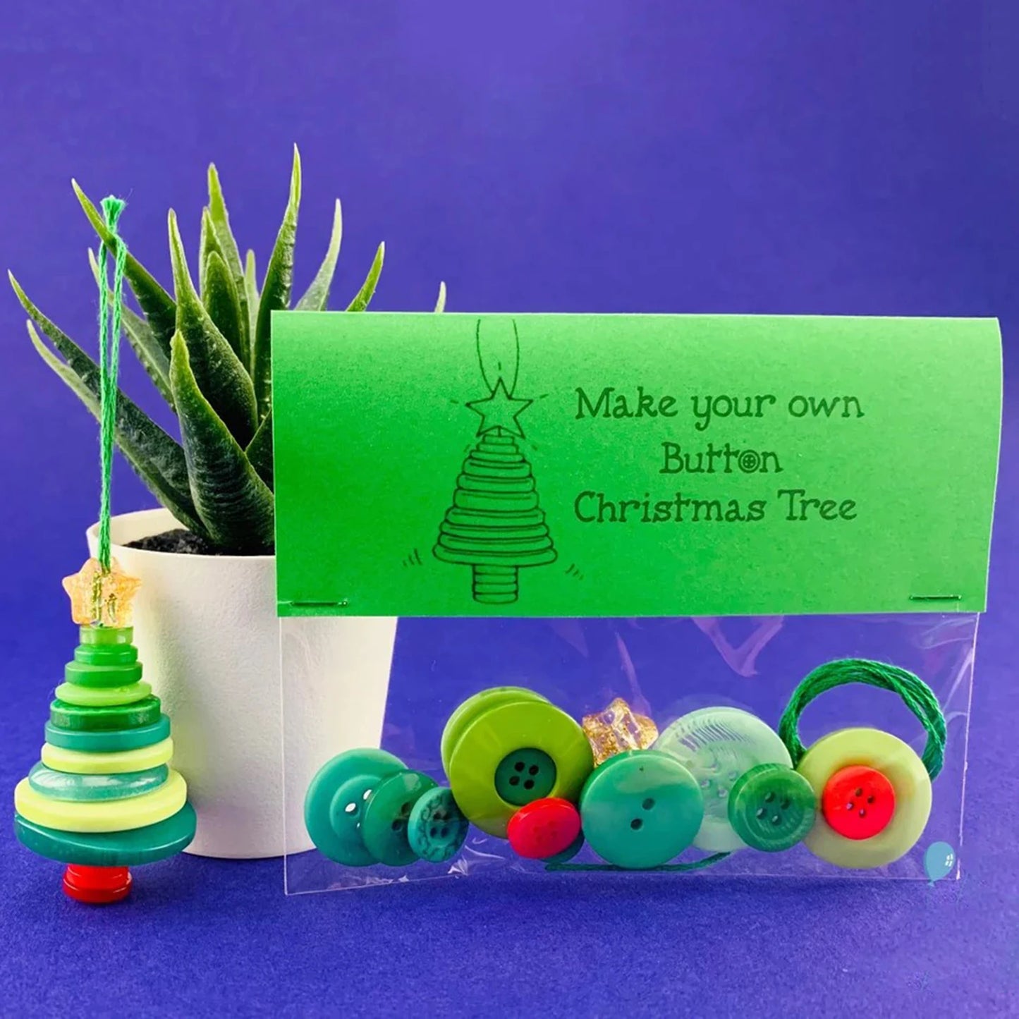 Christmas Button Snowman Ornament Kit