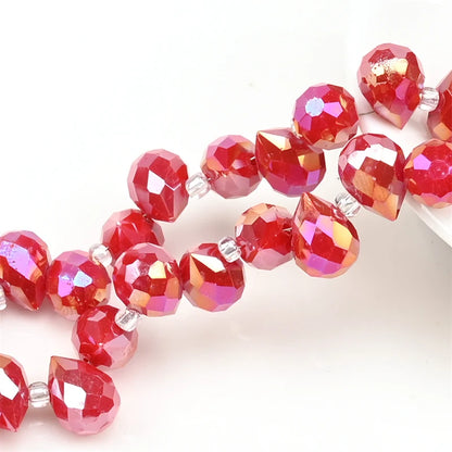 Austria AB Color Crystal Strawberry Beads 10*8mm Shiny Faceted Glass Beads