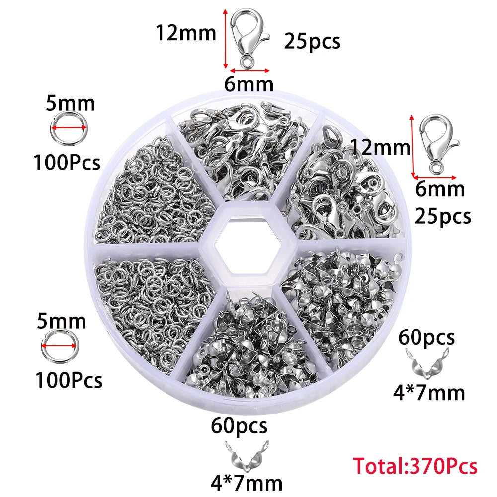 210-400pcs/Box Jewelry Making Kits Lobster Clasp