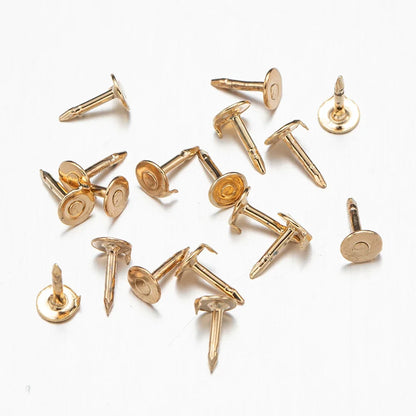 100pc Metal Locking Pin Back Brooch Badge Holder