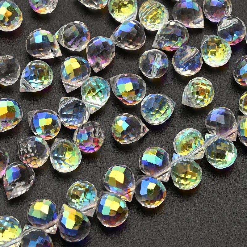 Austria AB Color Crystal Strawberry Beads 10*8mm Shiny Faceted Glass Beads