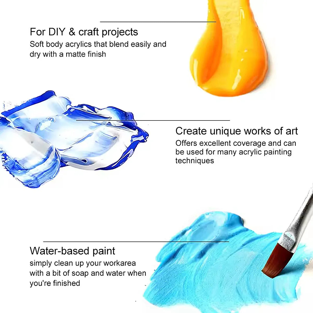 24-Color 60ML Acrylic Paint Set