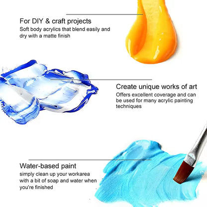 24-Color 60ML Acrylic Paint Set