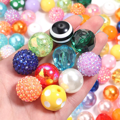 12Pcs Same Color Series Beads 20mm Loose Spacer Beads
