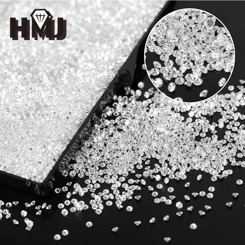 Loose Moissanite Stone Small Size Round Shape 0.8-2.9mm 1 Carat