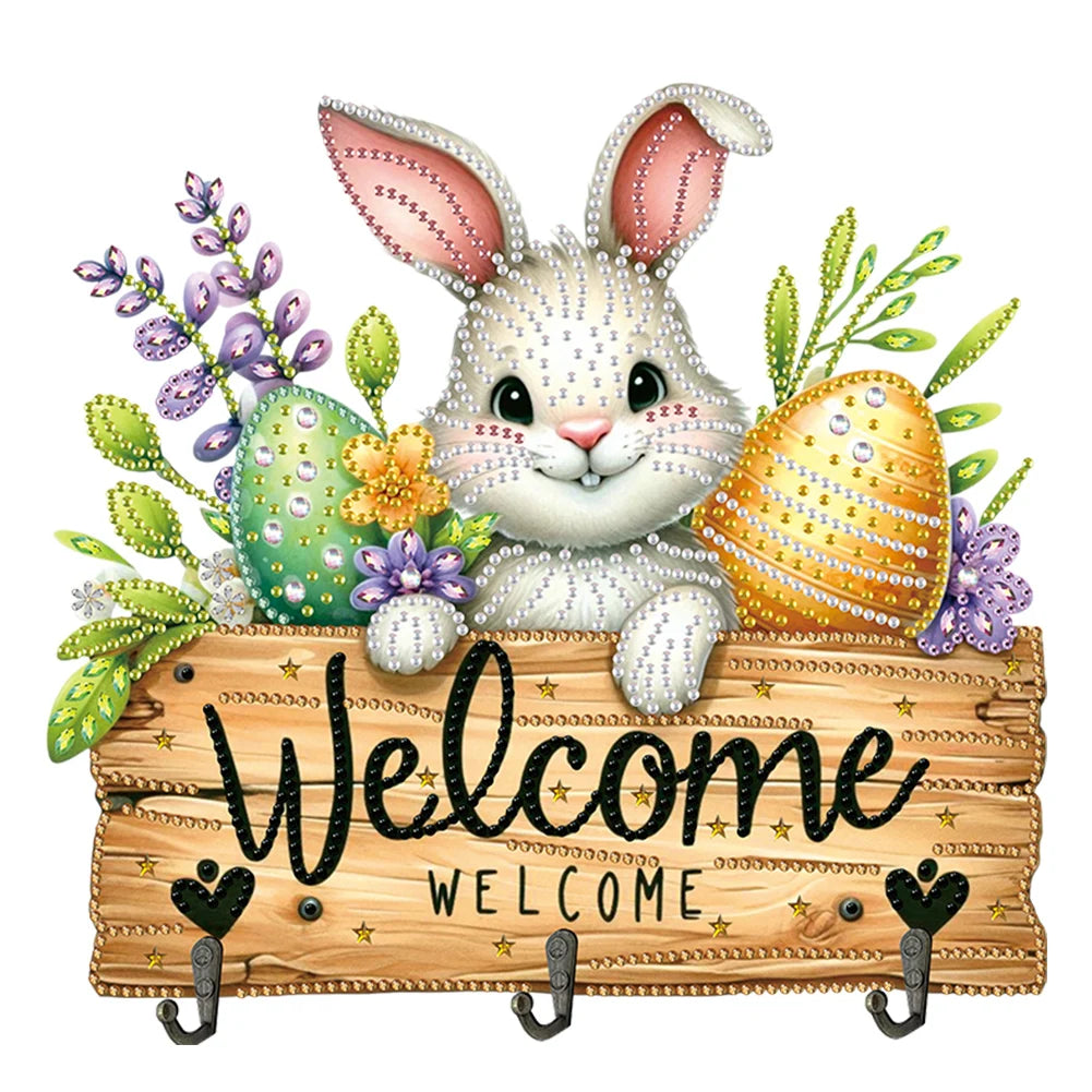 Easter Diamond Art Craft Wall Hooks