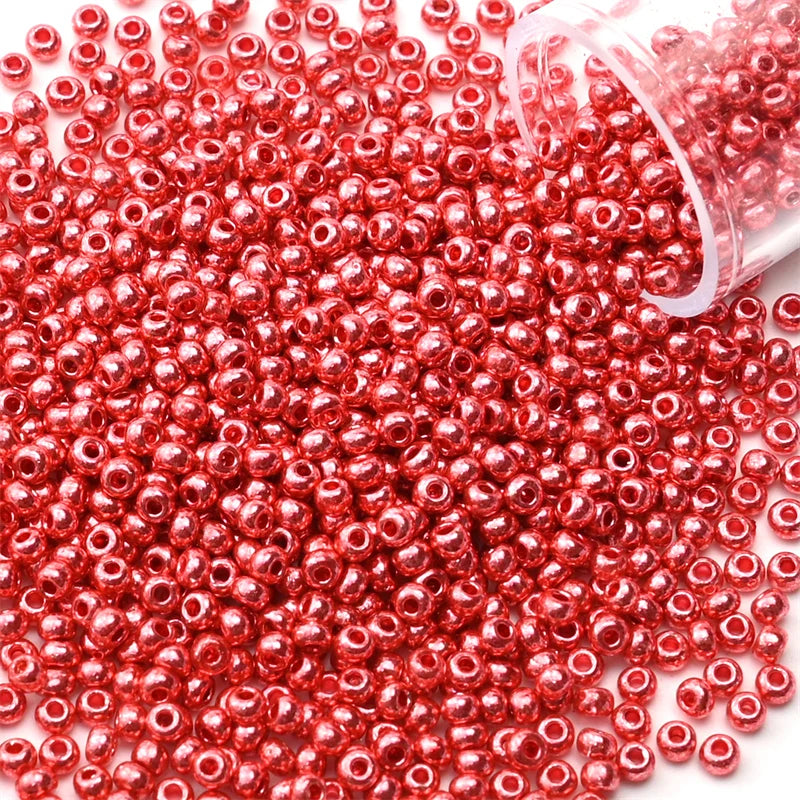 12Grams/Tube 2mm Metallic Seed Beads Japanese Round Glass Seedbeads 1200pcs