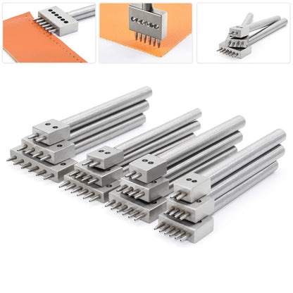 3Pcs Manual Leather Hole Punch Tool Set Round Punch Die Set for DIY Leather Crafting Handmade Leather Working Crafters Kit