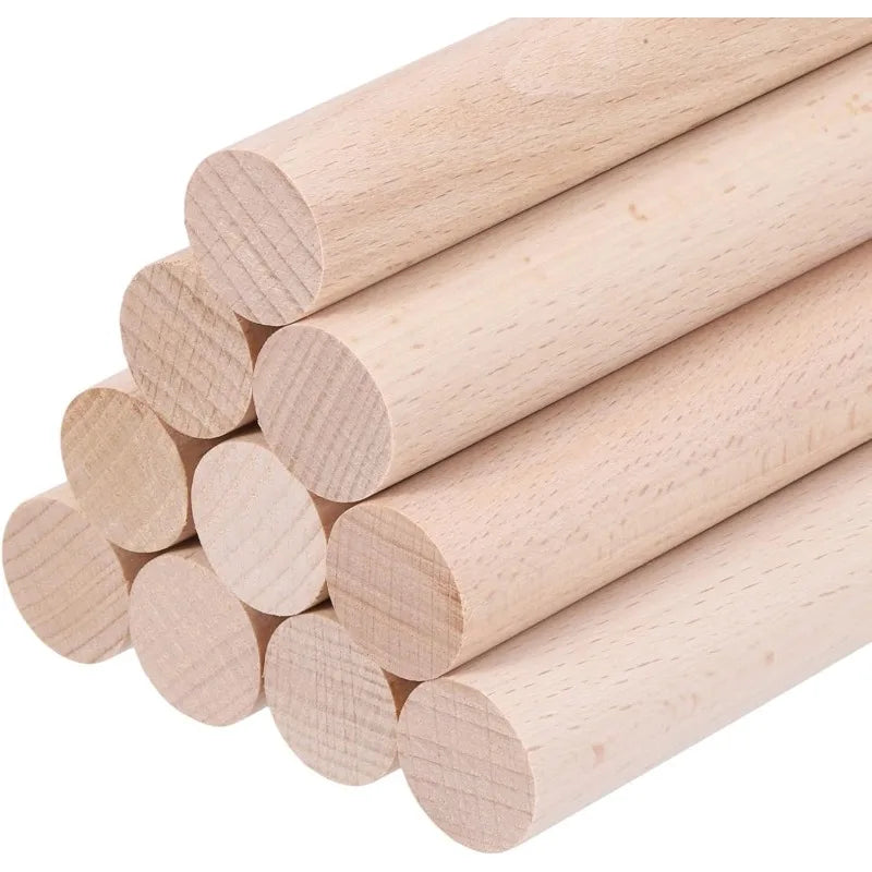 10pcs Wooden Dowel Rods