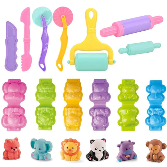 Cartoon 3D Animal Play Dough Molds