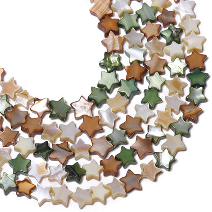 6mm 9mm Star Shape Natural Freshwater Shell Beads
