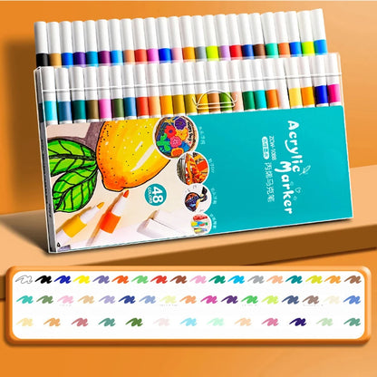 12-60 Colors Acrylic Markers Pen Set Paint