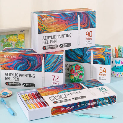 LANGUO 36/54/72/90 Colors Acrylic Painting Gel Pens