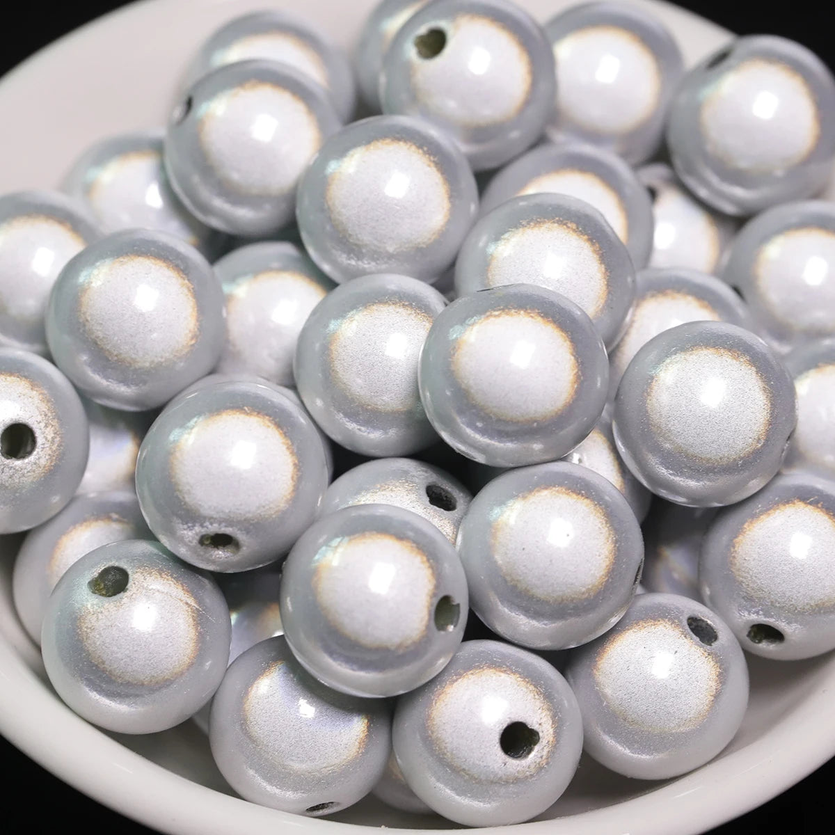 4/6/8/10/12mm Acrylic Dreamy Round Beads, Unique Loose Beads,