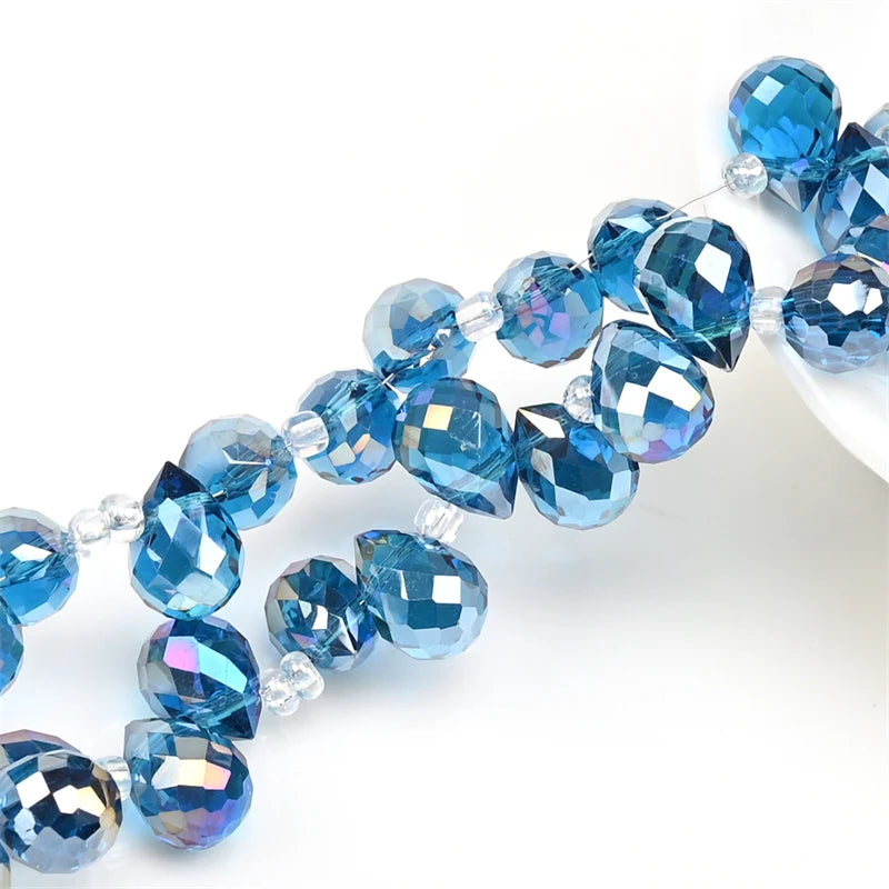 Austria AB Color Crystal Strawberry Beads 10*8mm Shiny Faceted Glass Beads