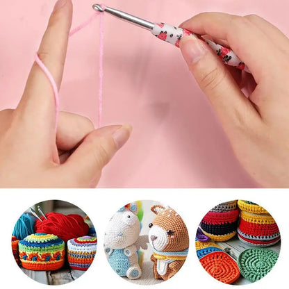 Crochet Hooks Ergonomic Set Of 14X for Beginners With Case