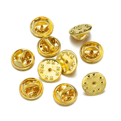 100pc Metal Locking Pin Back Brooch Badge Holder