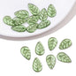50/100Pcs Acrylic Green Leaf Spacer Charms Beads
