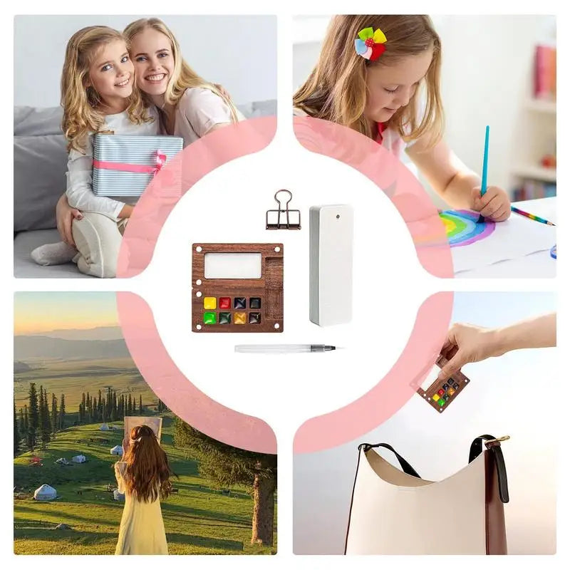 Travel Paint Palette Kit Portable Paint Palette With Clip