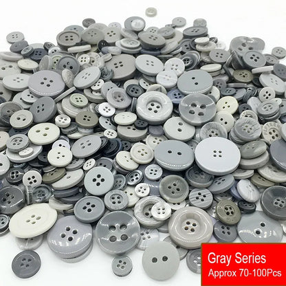 50g/Pack Mix Size Mix color Resin Button 1-3cm