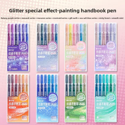 LANGUO 207/4 Colors Glitter Acrylic 0.5/1.0mm Gel Pen