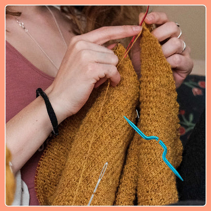 IMZAY Professional Crochet Knitting Set with Large-Eye Blunt Needle Darning Needle