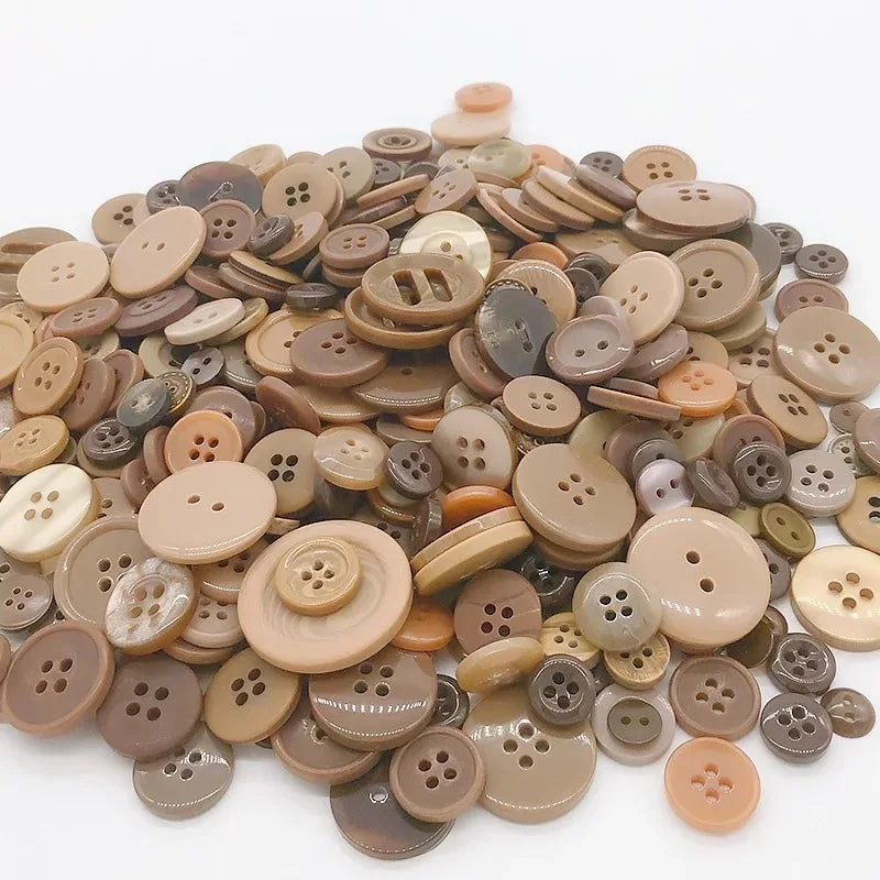 50Gram  Mix size wooden buttons