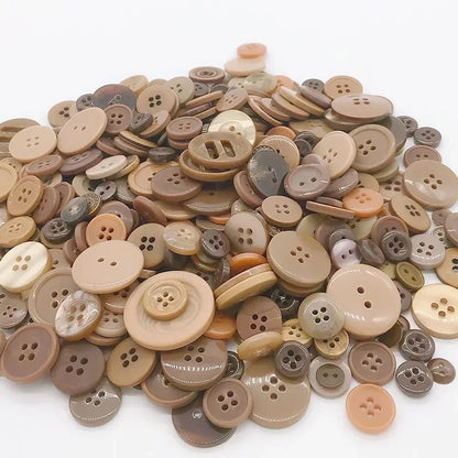 50Gram  Mix size wooden buttons