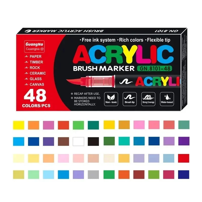 Acrylic Paint Pens Markers Brush Tip