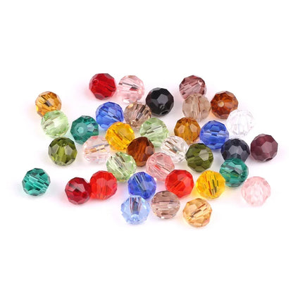32Facets Round Ball 2mm 3mm 4mm 6mm 8mm 10mm 12mm 14mm Faceted Crystal Glass Loose Spacer