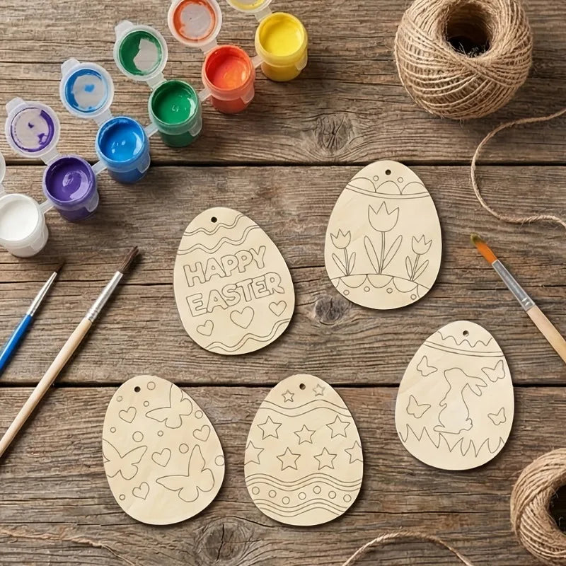 8pcs Easter Wooden Assorted